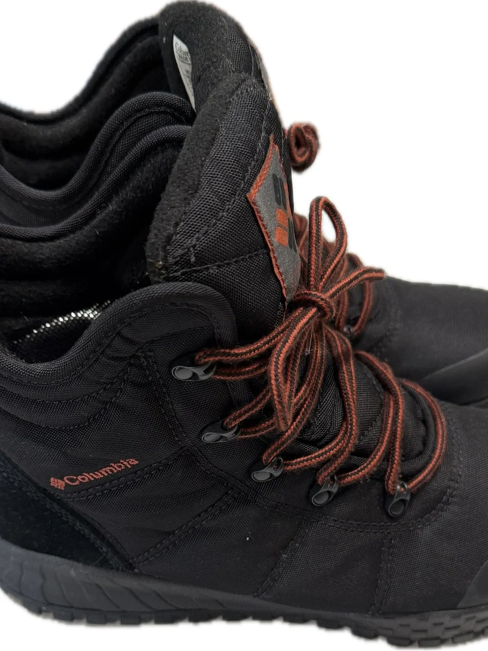 Columbia Black Boots with Brown Laces